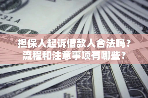 北京担保人起诉借款人合法吗？流程和注意事项有哪些？