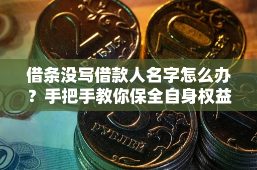 北京借条没写借款人名字怎么办？手把手教你保全自身权益