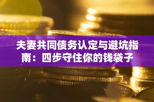 北京夫妻共同债务认定与避坑指南：四步守住你的钱袋子